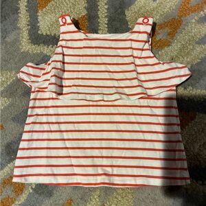 White and red stripe tank top